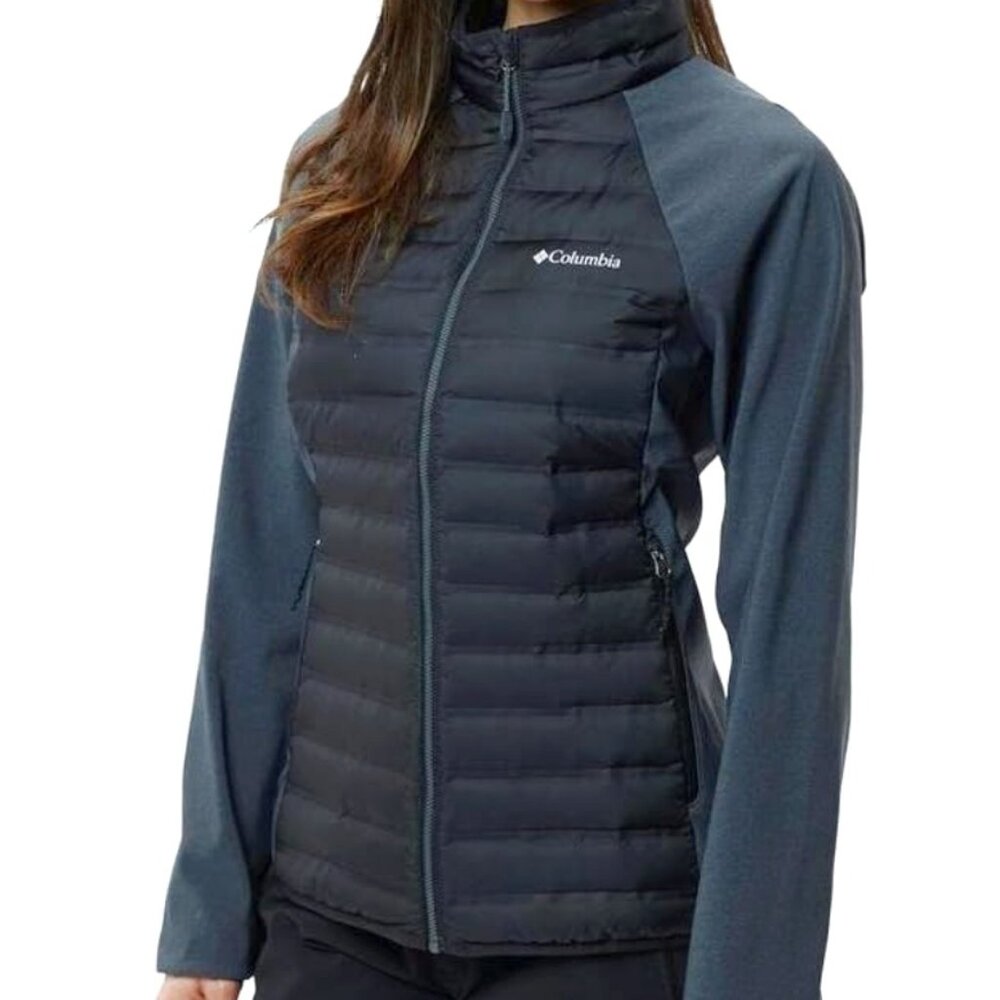 Columbia women's lightweight hybrid down jacket in size L